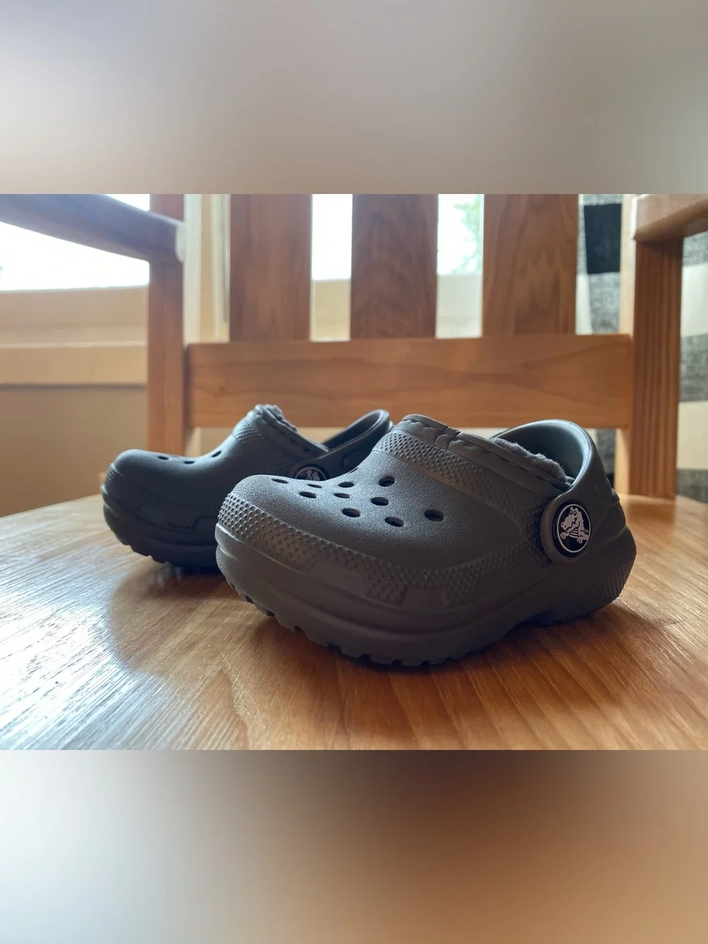 CROCS Toddler Classic Lined Clog in Gray